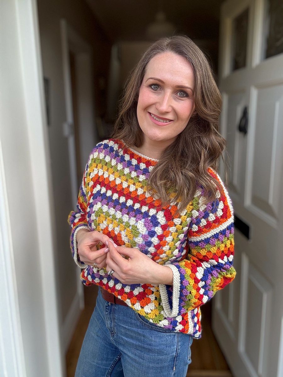 Crochet Granny Square Sweater Pattern Pdf Size Xs-5X (30-62" Chest) / Easy Crochet Pullover Pattern product image (8)