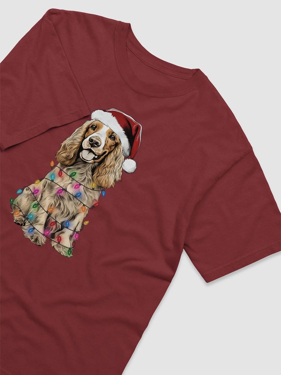 Funny Cocker Spaniel(Orange & White) Christmas T-Shirt for Cocker Spaniel Paw-rents product image (11)