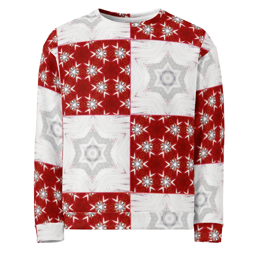Abstract Pale Star Patchwork Design Unisex All Over Print Sweatshirt product image (2)