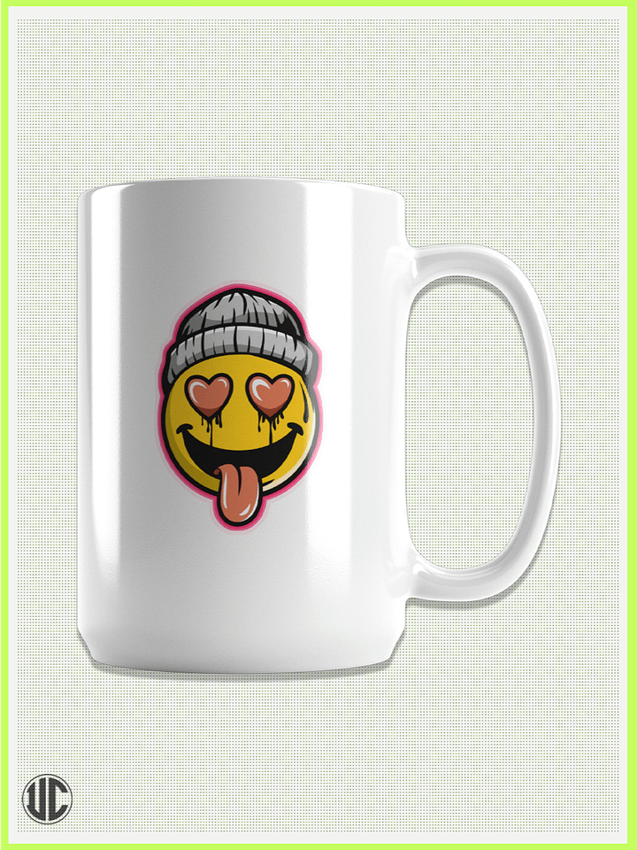 No Filter Smiley – 15 oz Ceramic Mug by UnkoCon product image (1)