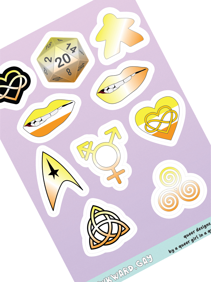 Maverique Pride Mixed Designs Sticker Sheet product image (1)