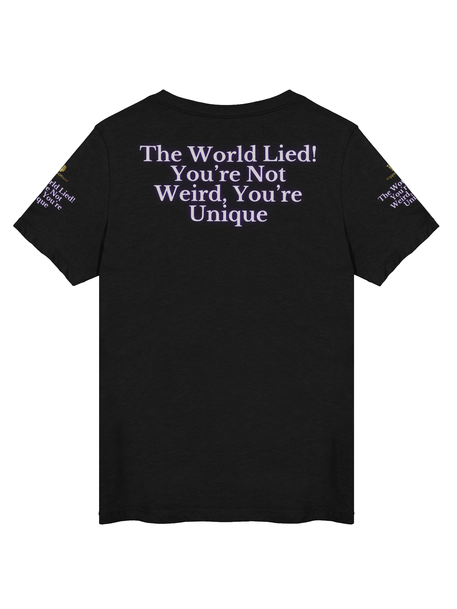 WigganOfficial “The World Lied! You’re Not Weird, You’re Unique” Women's Relaxed V-Neck T-Shirt product image (2)