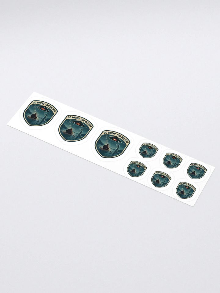 "Go Where You Believe" Cryptid & UFO Adventure Stickers product image (1)