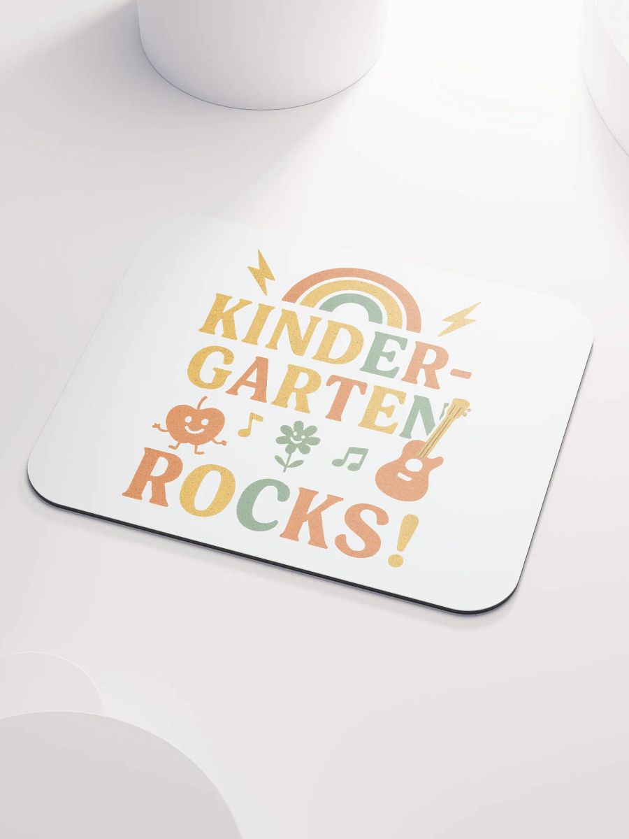 Kindergarten Rocks! Mouse Pad – Fun & Bright Teacher Desk Mat product image (3)