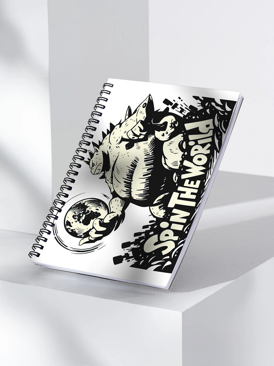 Monochrome Monster: Spin the World Spiral Notebook product image (3)