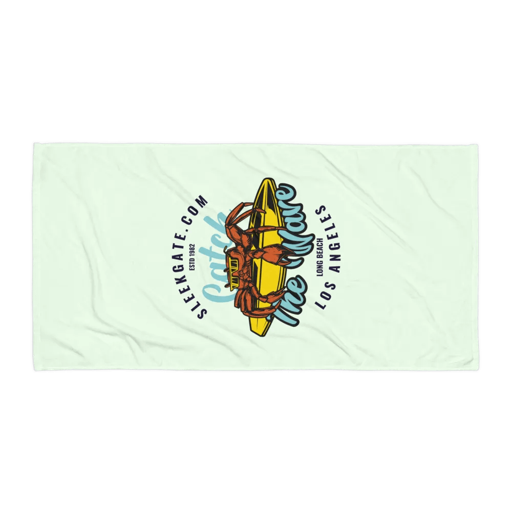 Retro Crab Surfer Sublimated Towel product image (1)