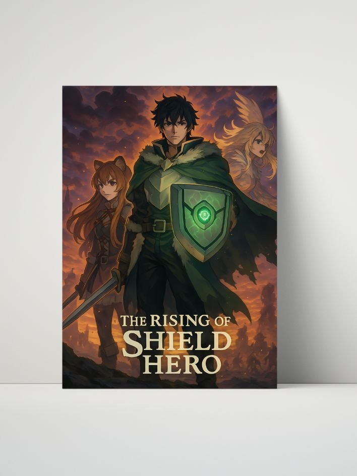 The Rising of the Shield Hero – Naofumi, Raphtalia & Filo 8x10 Metal Print product image (1)