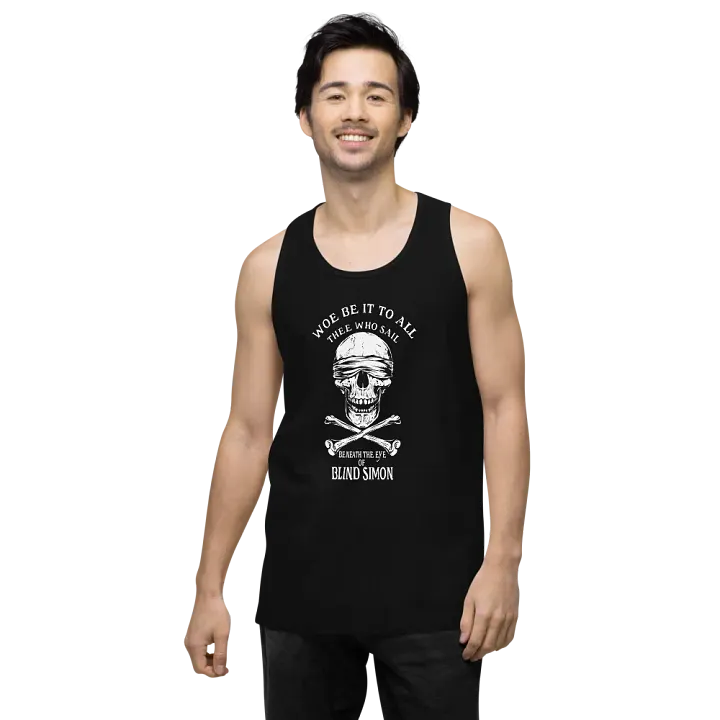 Blind Simon Unisex Tank Top - Blue Infinity product image (2)