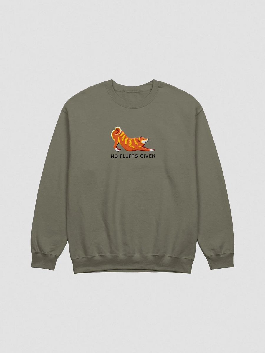 No Fluffs Given Sweatshirt (Embroidered) of a Shiba Inu product image (4)
