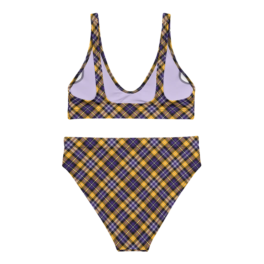 Purple and Yellow Gold Sporty Plaid Bikini product image (4)