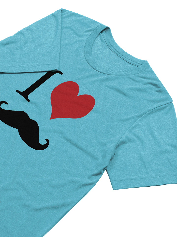 'I (red heart) Mustache Triblend T-Shirt product image (2)