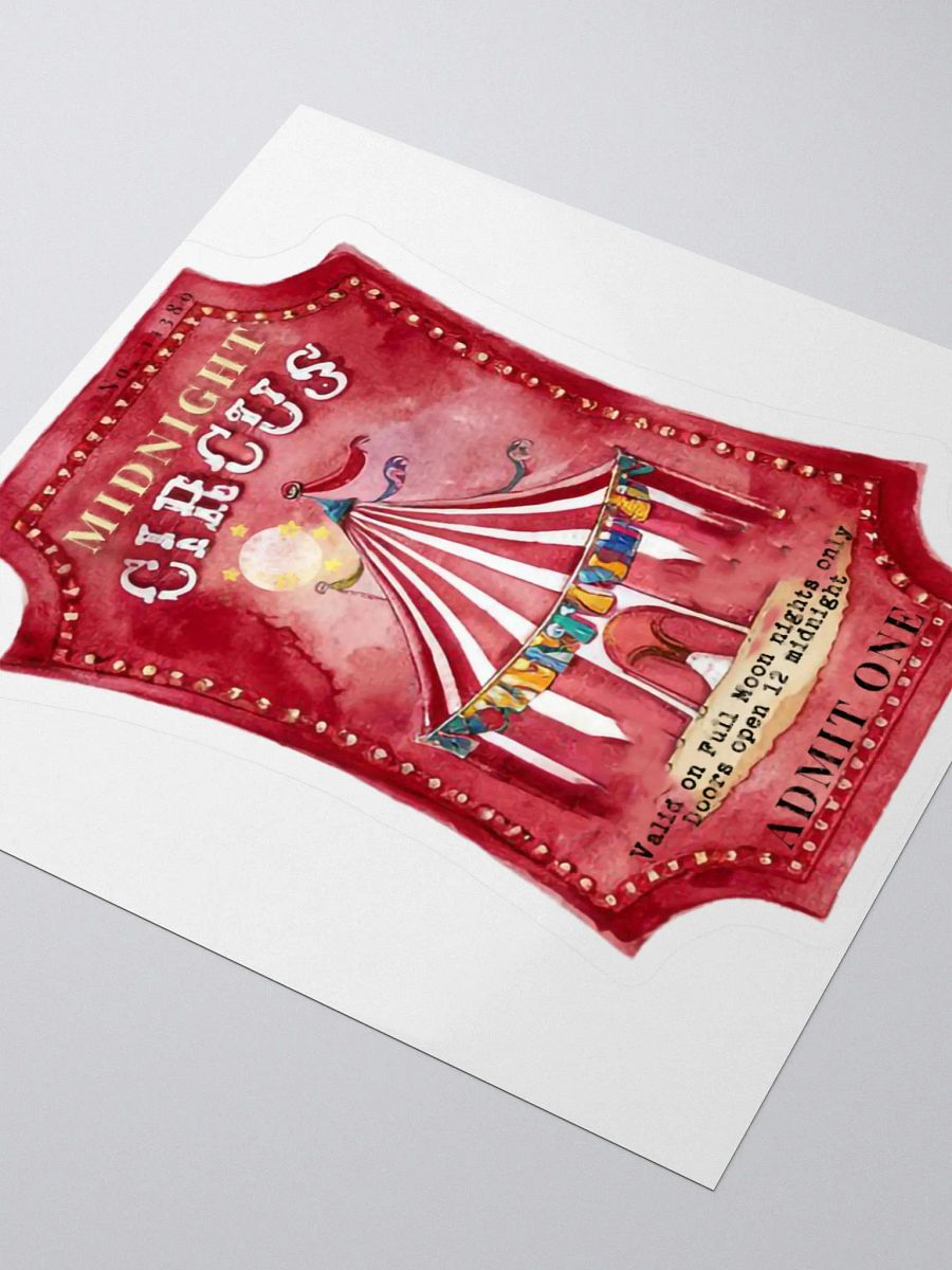 Midnight Circus Ticket Kiss Cut Sticker product image (3)