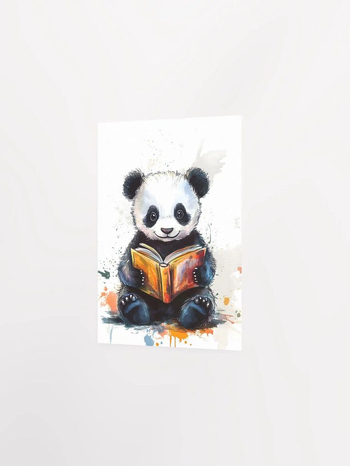 Whimsical baby Panda Reading Poster product image (13)