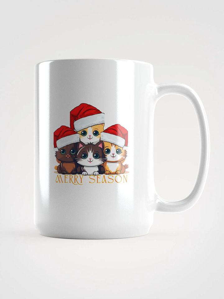 Merry Season Cats White Glossy Mug product image (1)