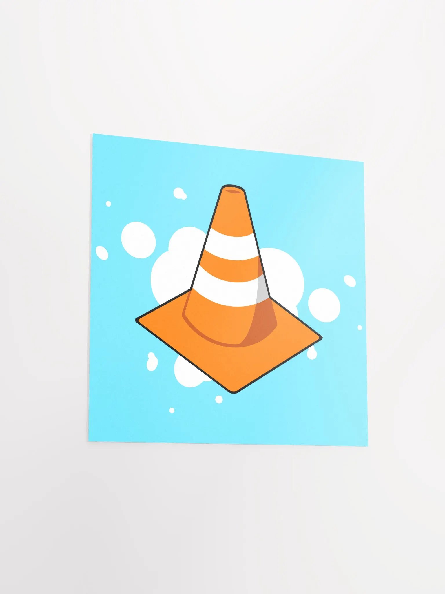 Traffic Cone Splatter Matte Poster Print product image (3)