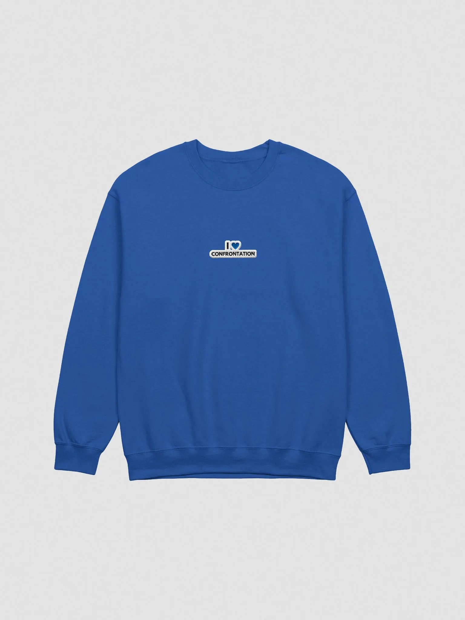 I <3 Confrontation embroidered crewneck (royal bubble design) product image (5)