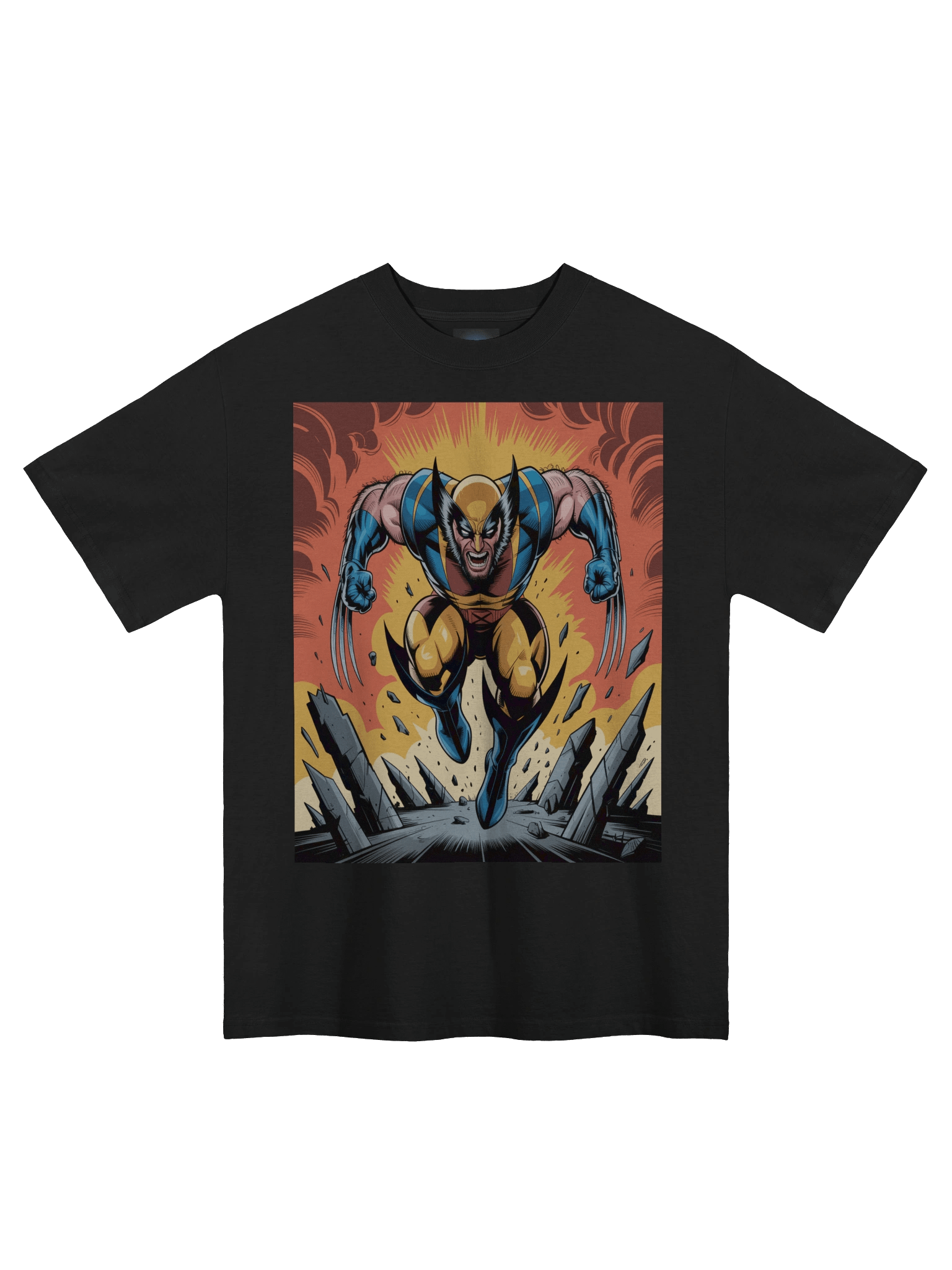 Inferno Claws: Wolverine Faded Berserker Oversized T-Shirt product image (3)
