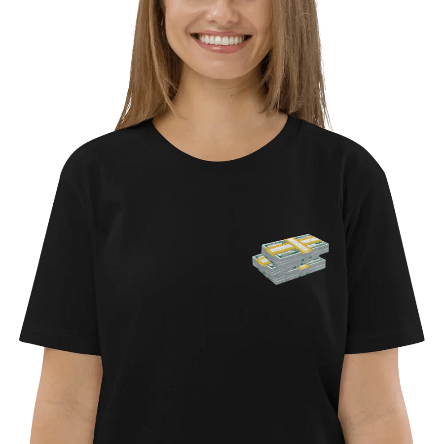 dollar stacks embroidered t-shirt - 100% cotton product image (12)