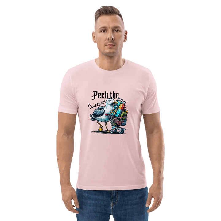 Peck the sweepers! organic cotton tee shirt. product image (388)