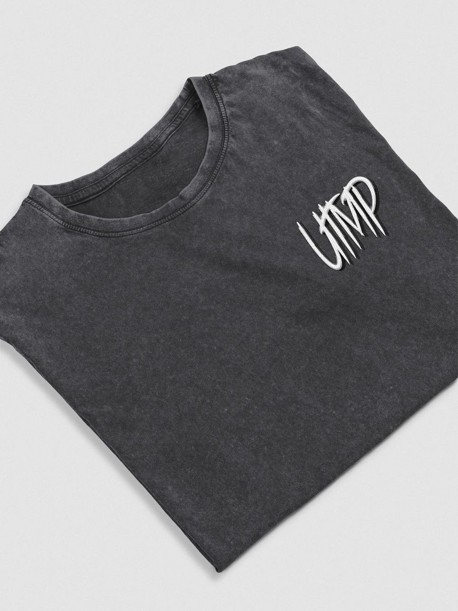 Acid Wash Denim Tee - Embroidered UTMP Logo White product image (3)