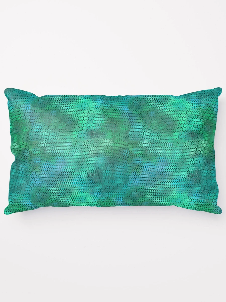 Blue Green Dragon Scales Throw Pillow product image (13)