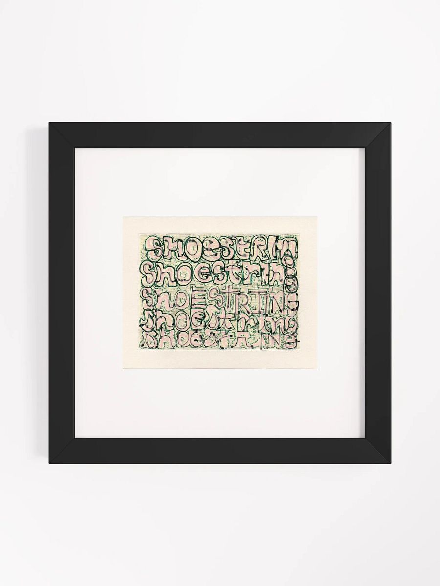 shoestring Panel Card Print Framed product image (1)