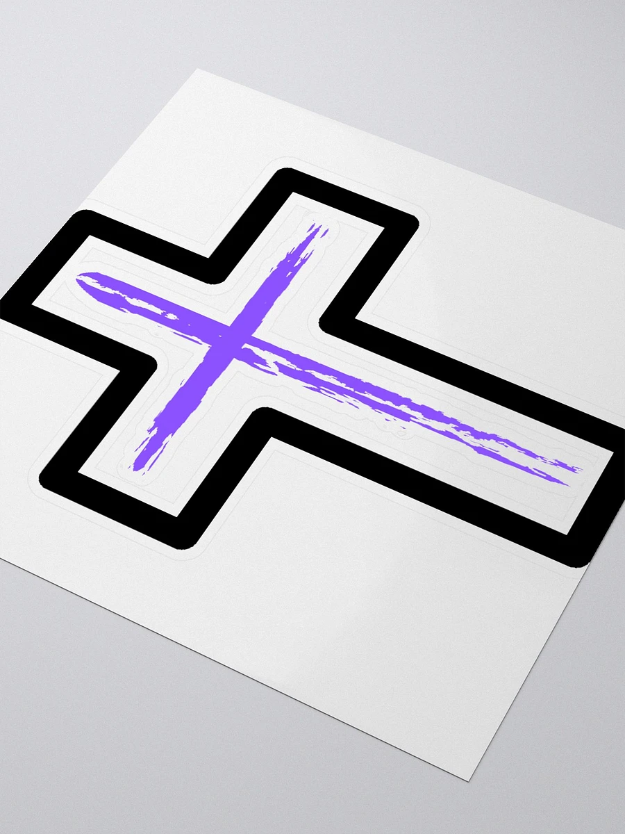 Purple Cross With Boarder Sticker product image (3)