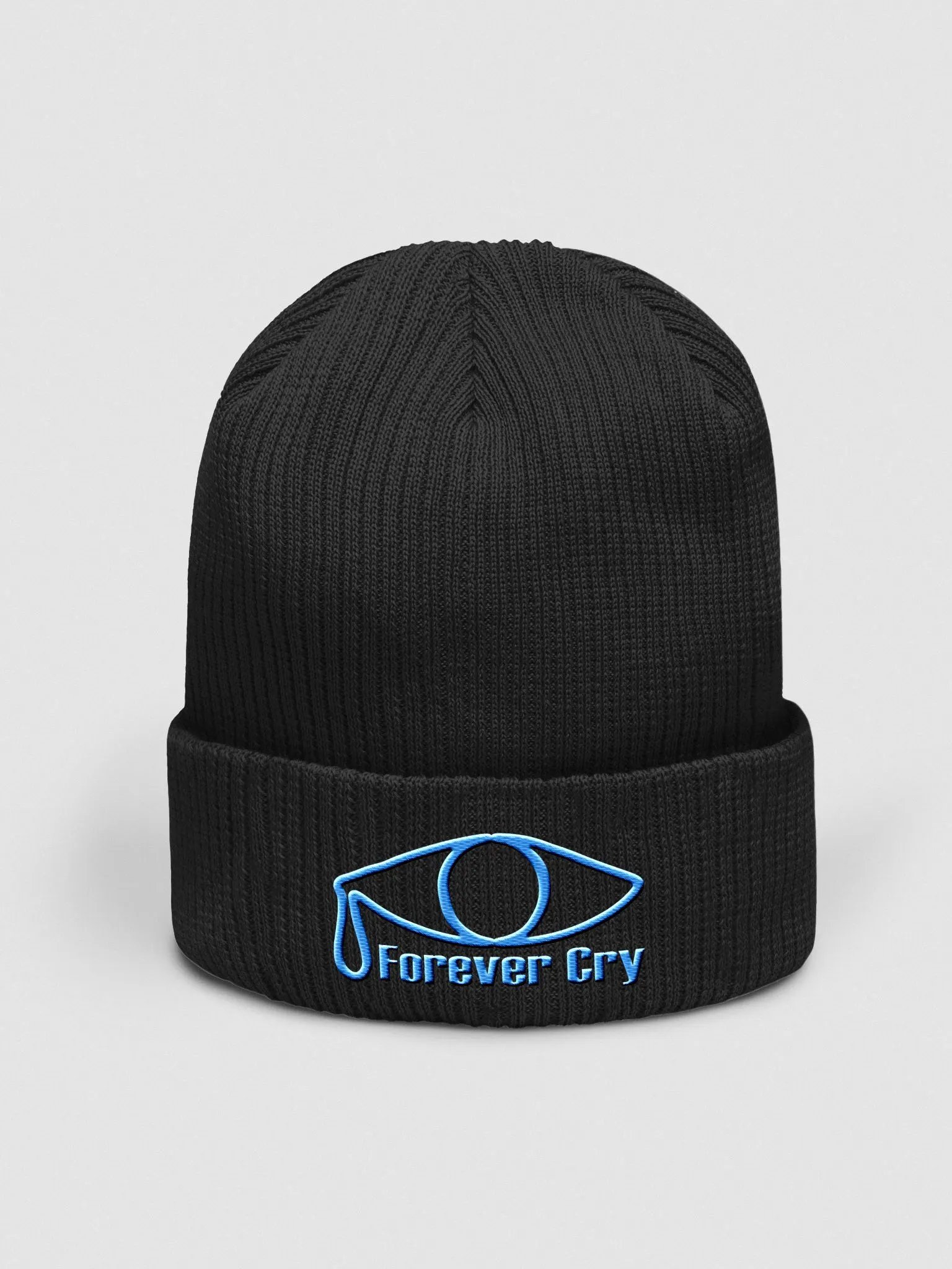Forever Cry - Blue #1 - Beechfield Organic Ribbed Beanie product image (1)