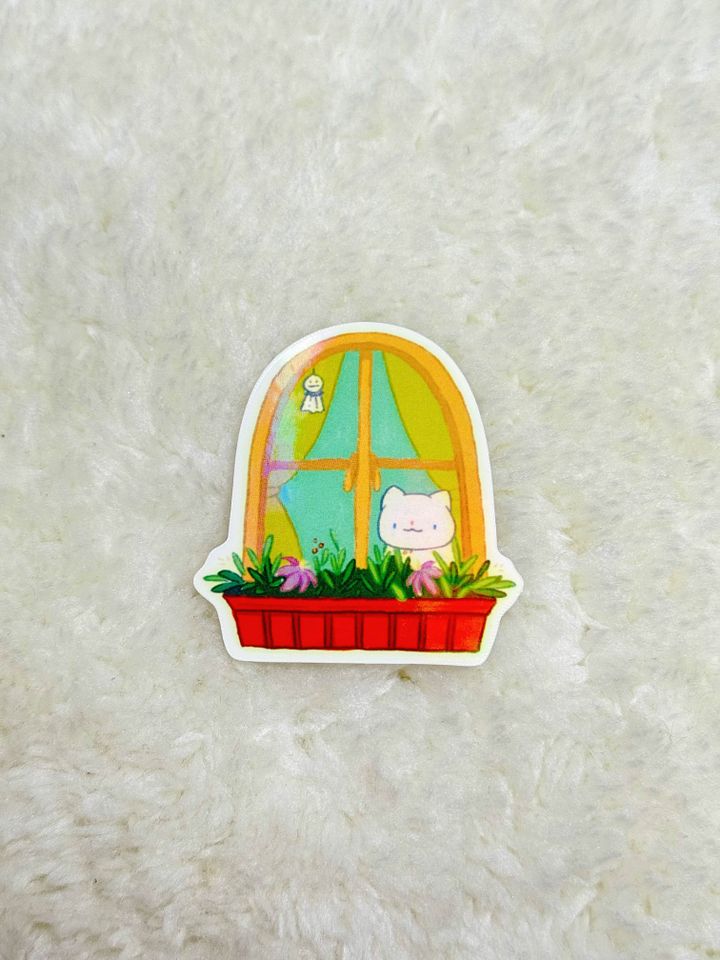 Serenity the Cat Holographic Glossy Sticker product image (1)