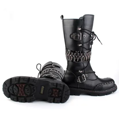Punk motorcycle boots product image (2)