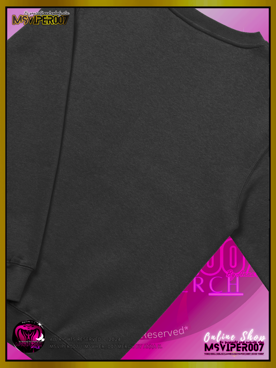 Sweatshirt - "MsViper_007™ Brand Classic" [pink/blk emblem] - Streetwear/Cozy Sweatshirt By Anna H. product image (4)