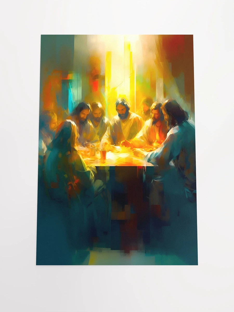 The Last Supper of Jesus Christ and the Apostles Abstract Depiction Religious Art Matte Poster product image (3)