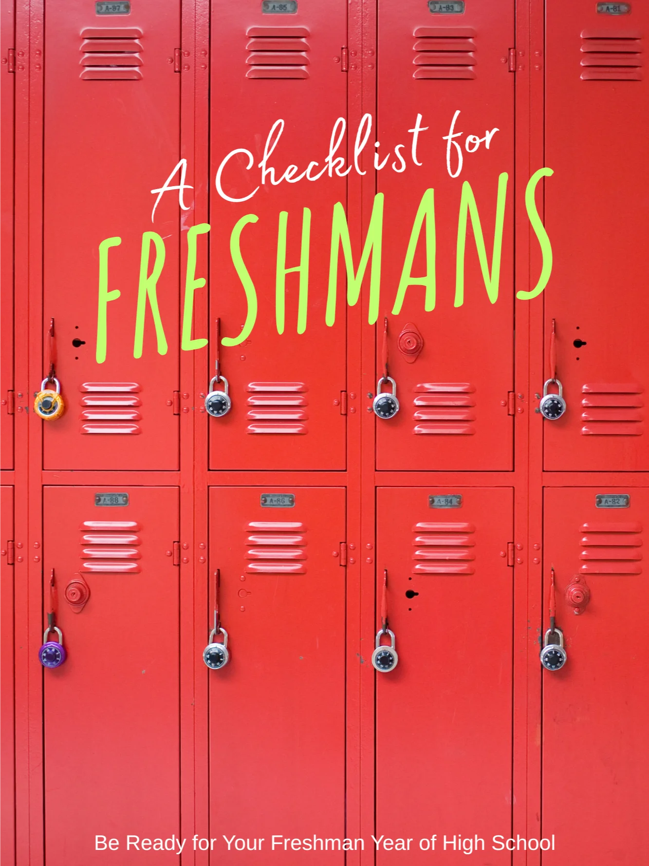 High School Freshman Checklist product image (1)