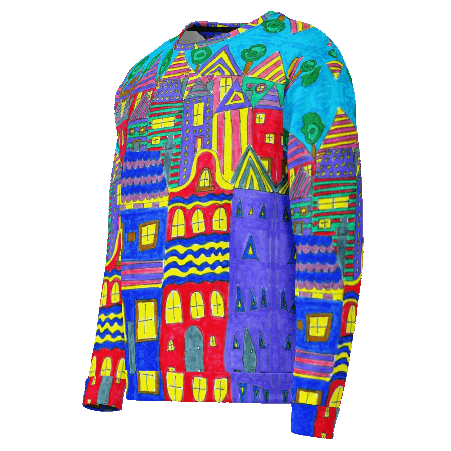 Abstract Playful Houses Unisex Sweatshirt product image (9)