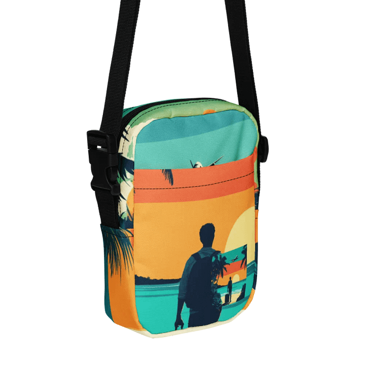 All-Over Print Utility Crossbody Bag | AI Design sunset product image (1)