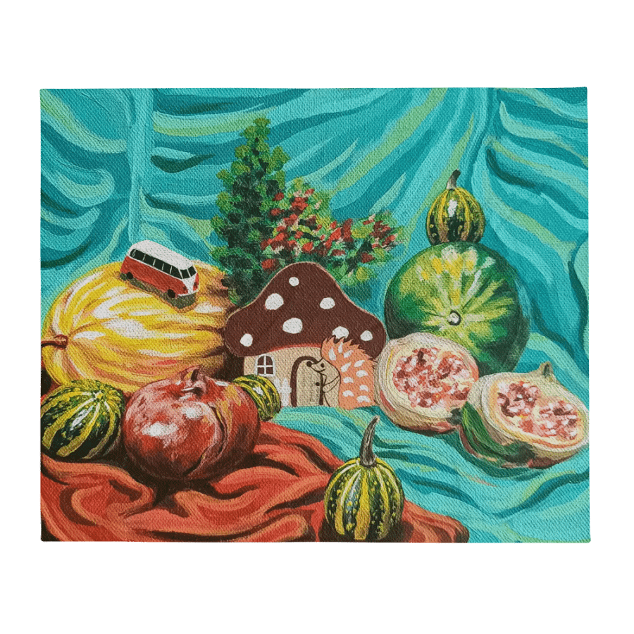Whimsical Hedgehog Mushroom Sanctuary Blanket product image (3)