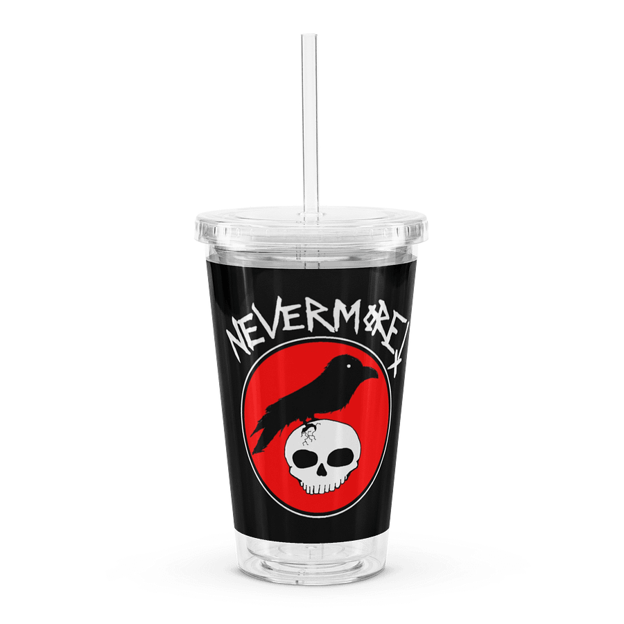 "Nevermore" Clear Plastic Tumbler With Straw product image (4)
