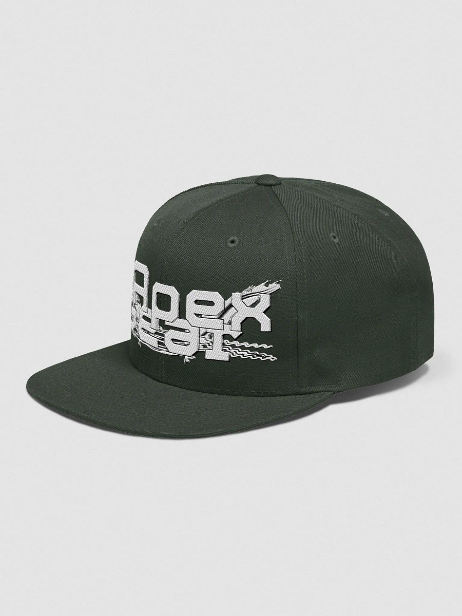 Wool Blend Snapback Cap - Embroidery - White HApex Gear Black Logo product image (6)