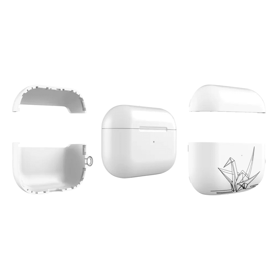 Origami Crane Line art All-Over Print AirPods® Case product image (45)