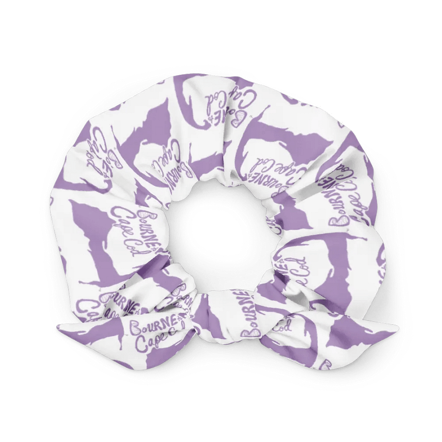BOURNE to Cape Cod™ | Hair Tie | Coastal Chic | All-Over Logo Print | East Side Lavender on White product image (1)