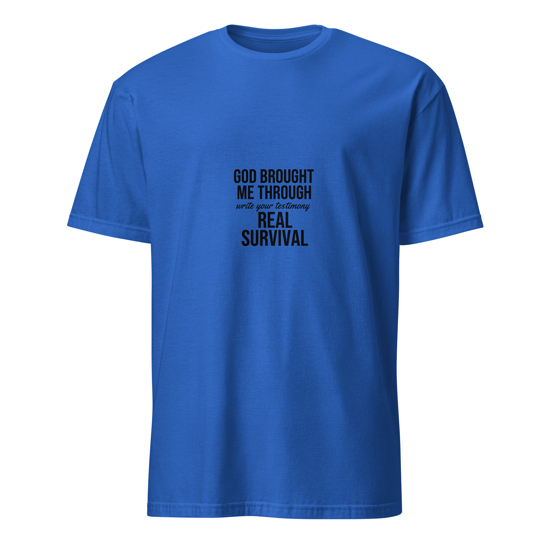 GOD Brought Me Through -Real Survival Tee (Blue Edition product image (1)
