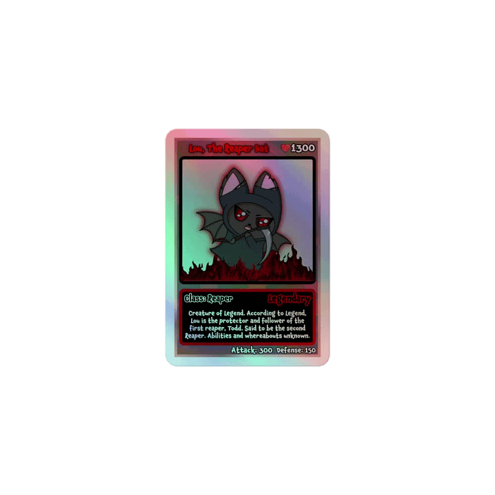 The Reaper Bat, Hell Cardz Collection Holographic Sticker product image (1)