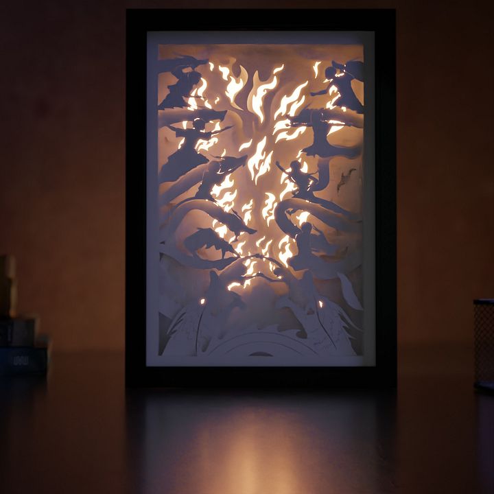 Avatar TLAB Dragon Dance Lightbox template (Aang) - PDF PNG SVG DXF + Video product image (2)