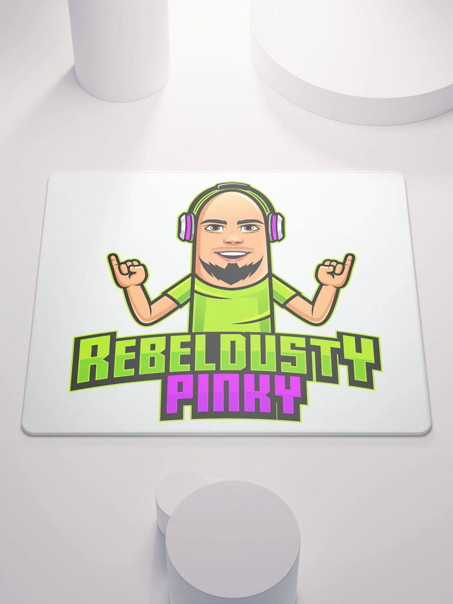 RebelDustyPinky Large Logo Mouse Pad product image (1)