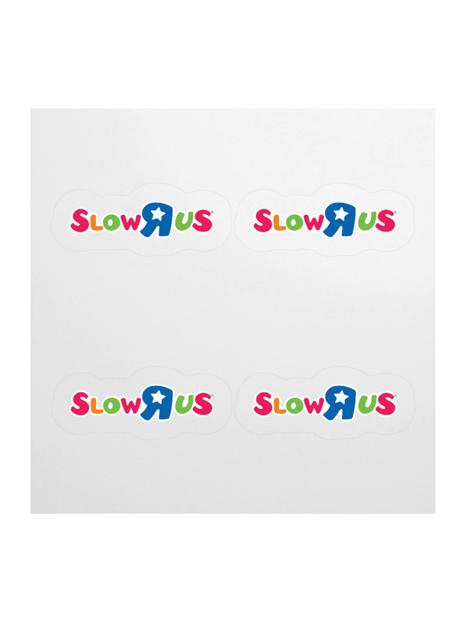 SLOW-R-US STICKERS (4-PACK) product image (1)