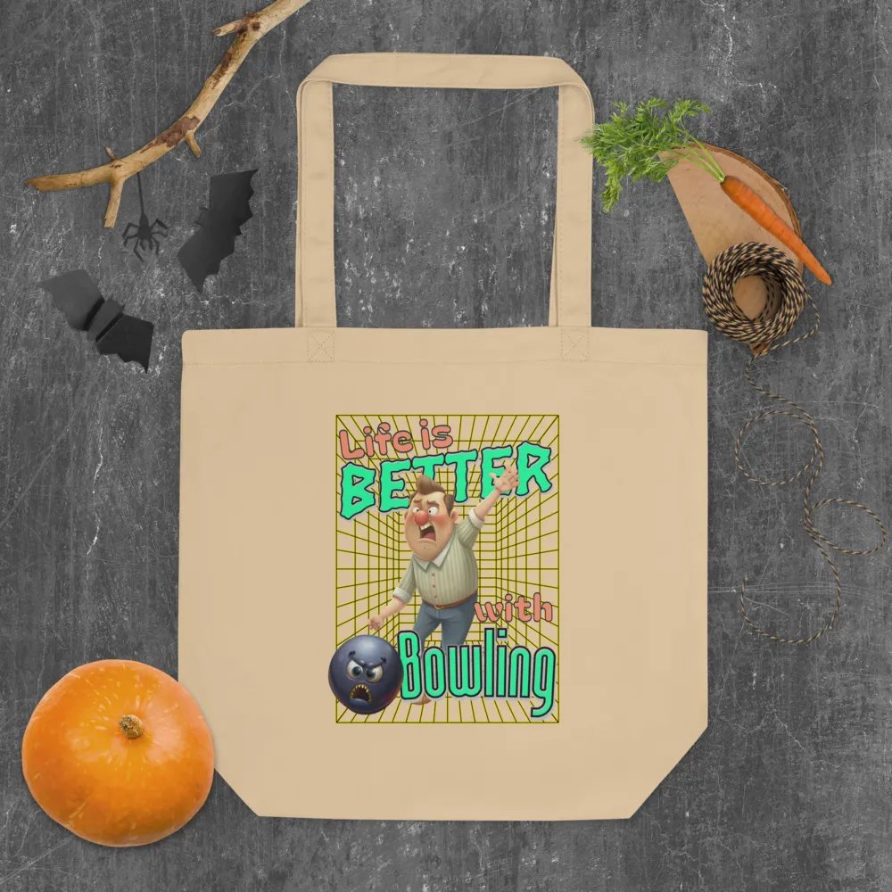 Life Is Better With Bowling Organic Cotton Tote product image (4)