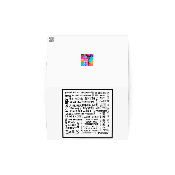 PARIS WORDS • GREETING CARD & ENVELOPE product image (4)
