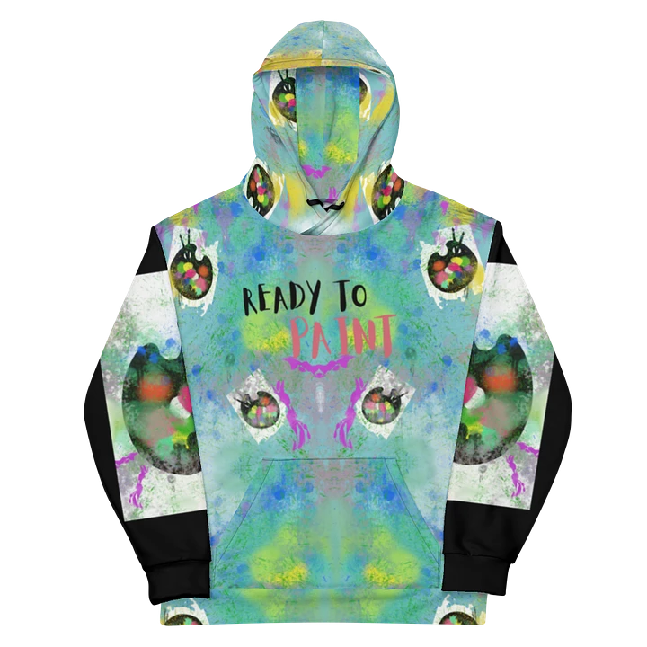 Splatter-Wear #3 All-Over-Print Unisex Hoodie/Aqua product image (1)