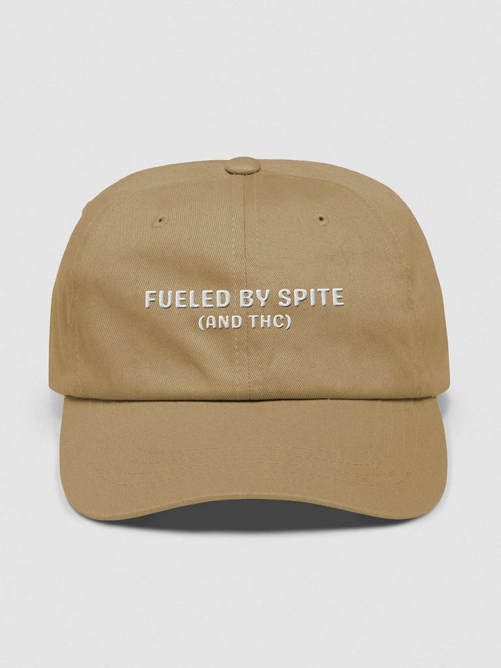 FUELED BY SPITE (white thread) embroidered classic dad hat product image (25)