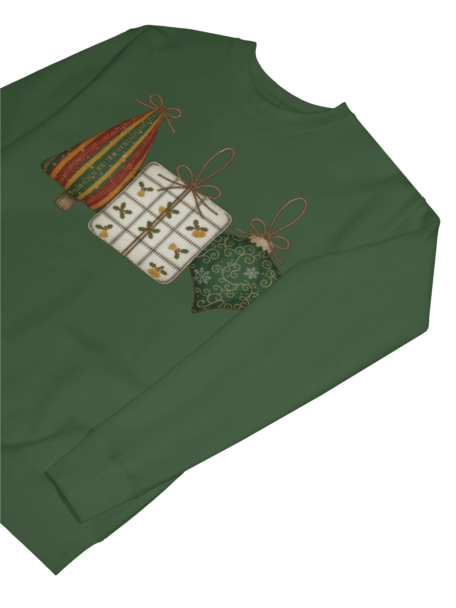 Cozy Patchwork Shirt – Vintage Christmas Look | Warm Seasonal Sweatshirt product image (14)